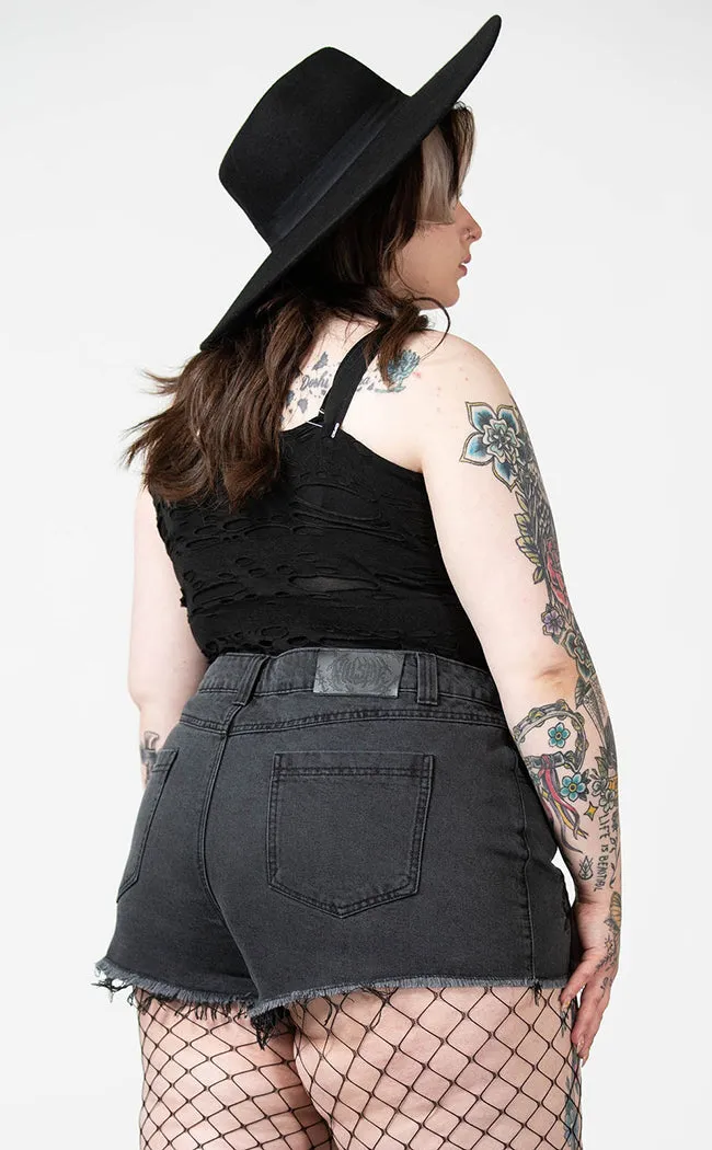Alchemille Denim Shorts [Plus-Size]