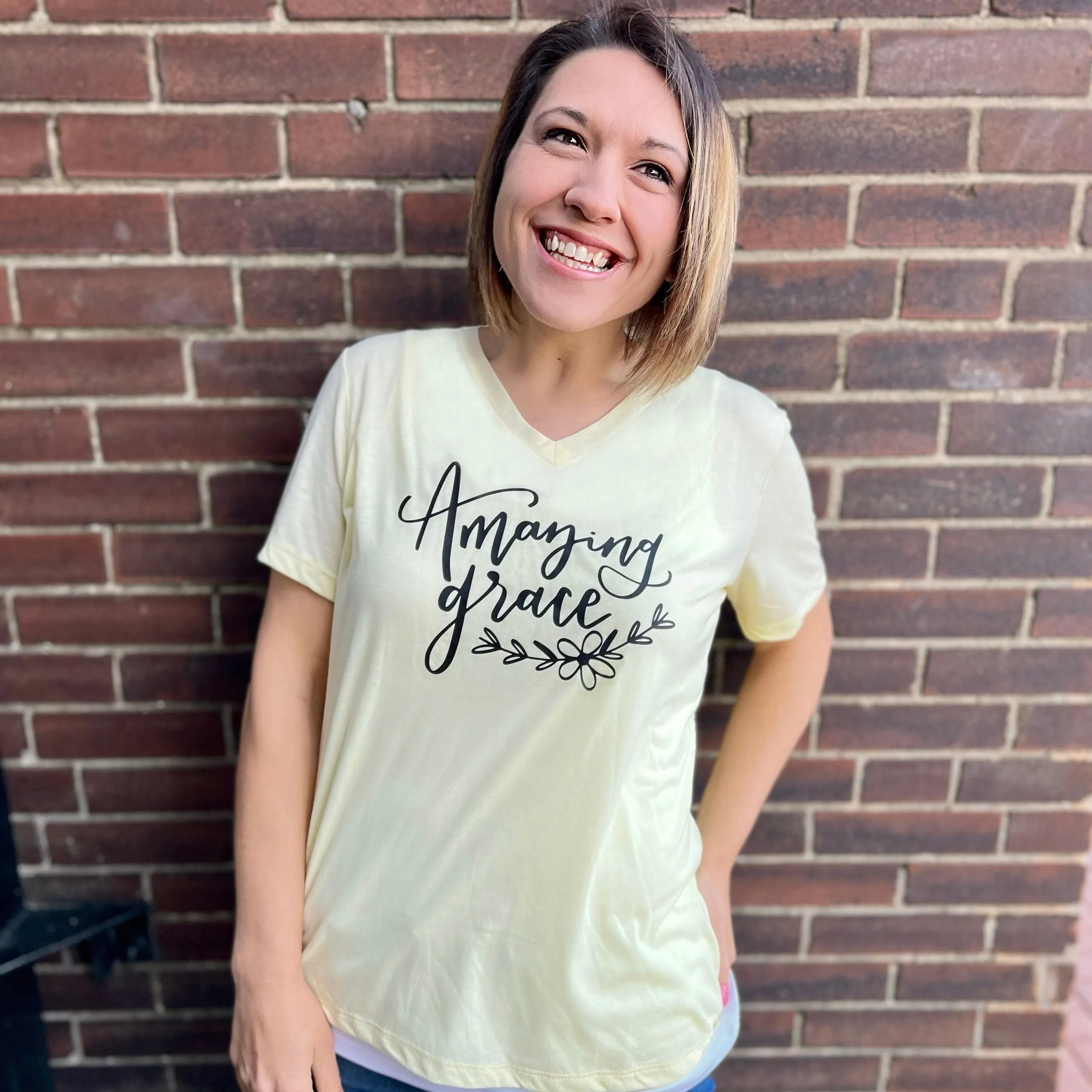 Amazing Grace Ladies V-Neck