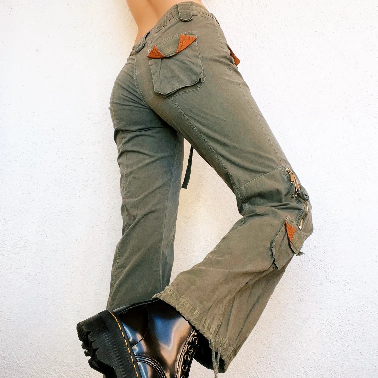 Early 2000s Army Green Cargo Pants