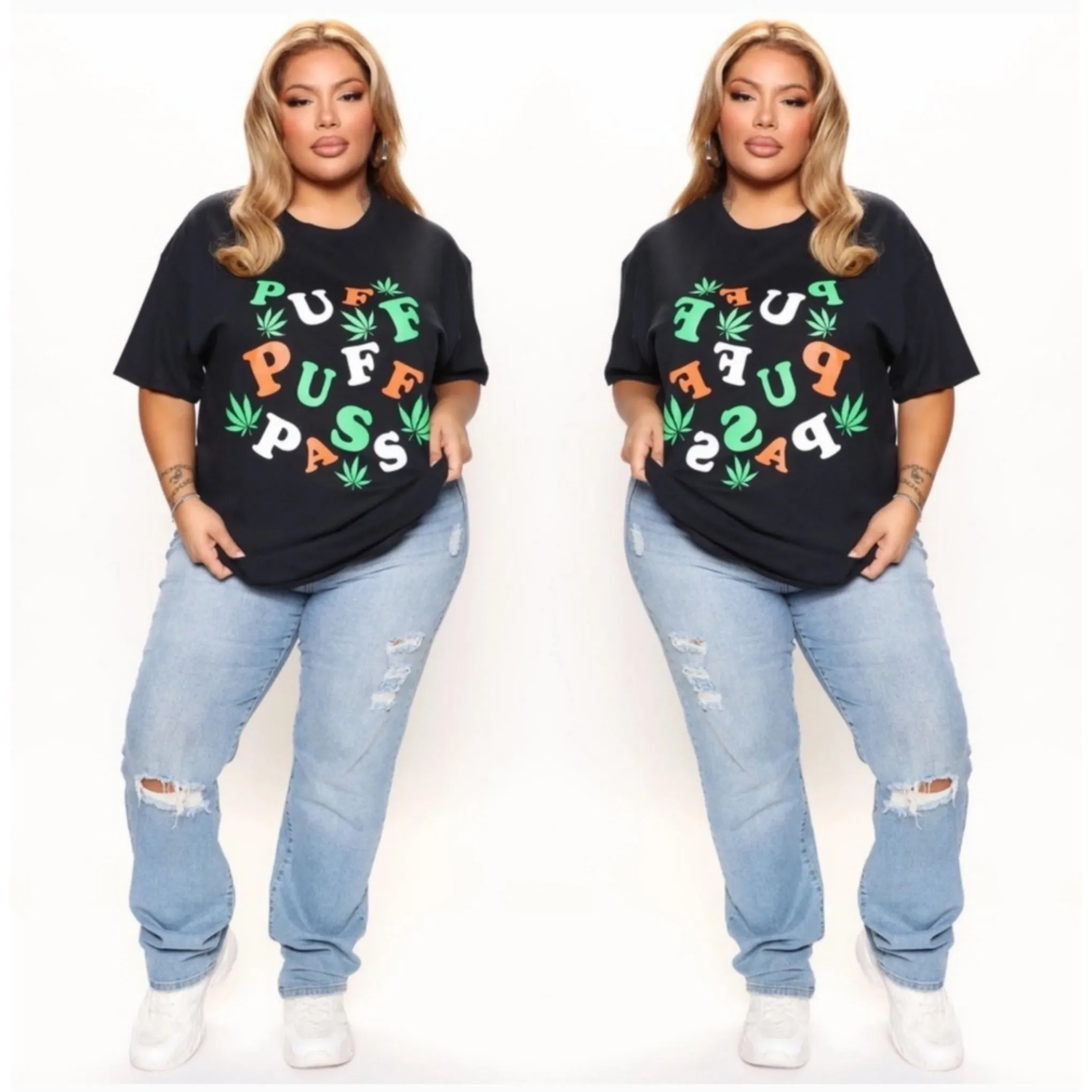 Fashion Nova Graphic Tee | Puff Puff Pass | Comfy Cotton Black T-Shirt