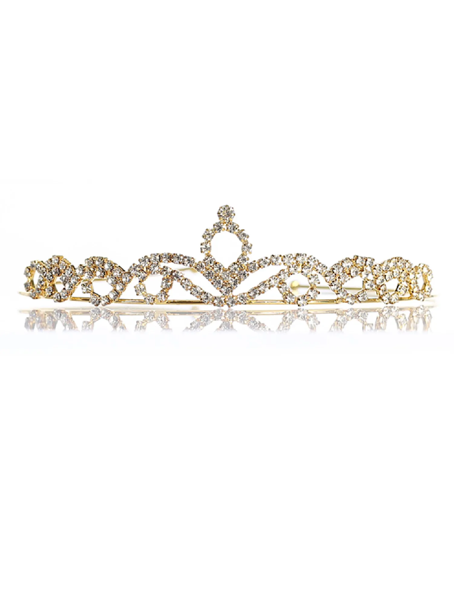 Girls Multi Color Central Crystal Delicate Wedding Tiara