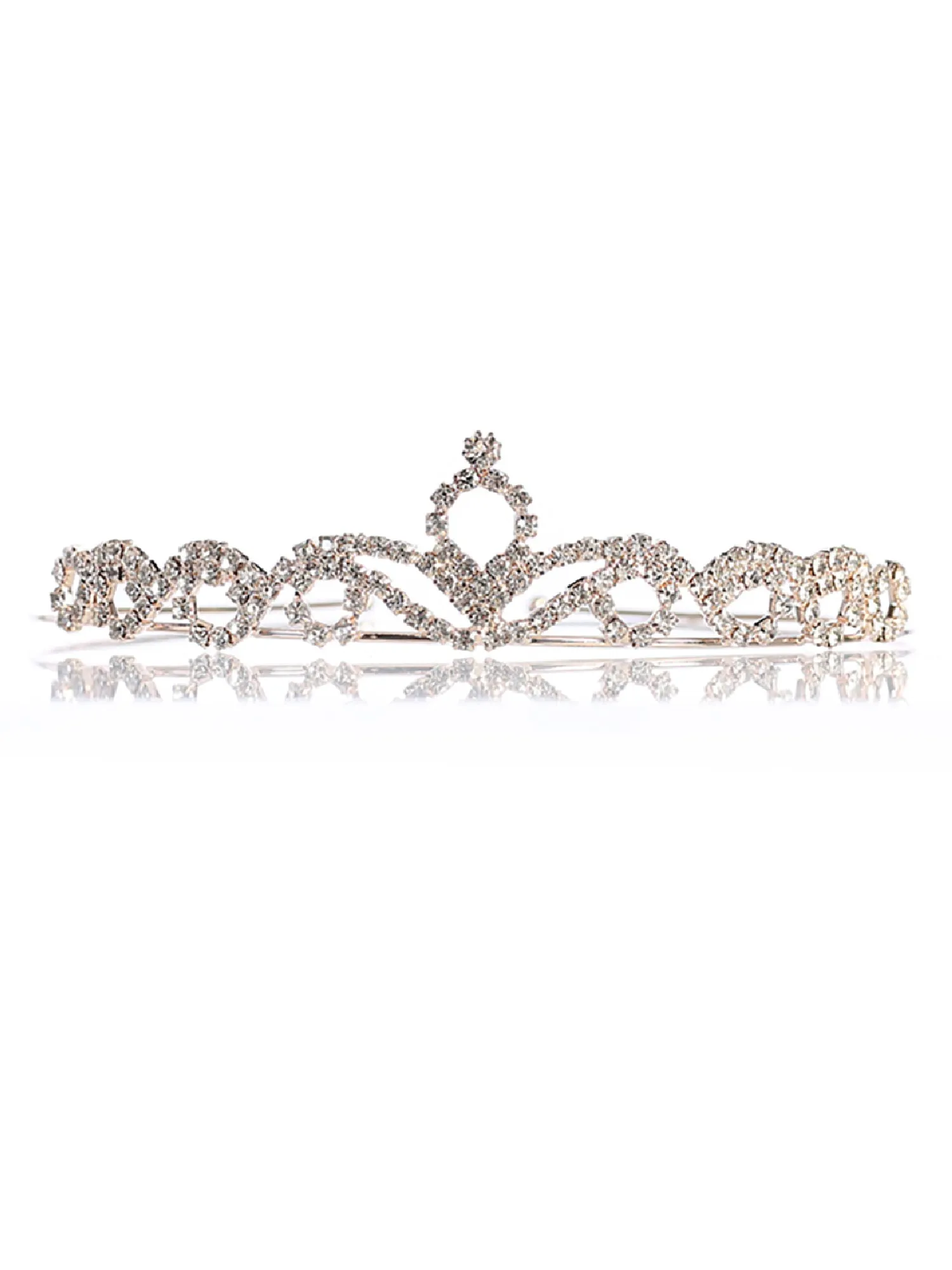Girls Multi Color Central Crystal Delicate Wedding Tiara