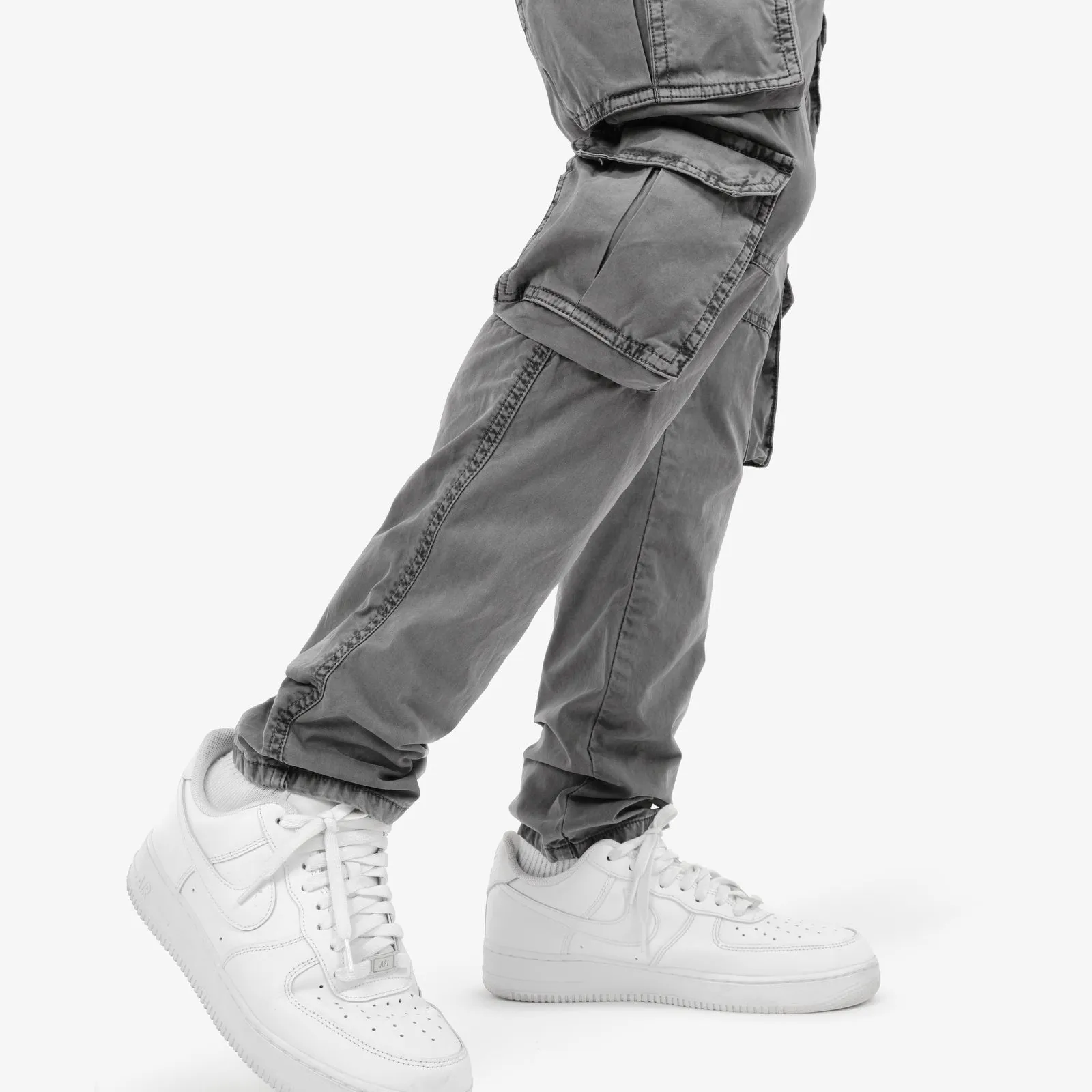 GRAY CARGOS W/ BELT