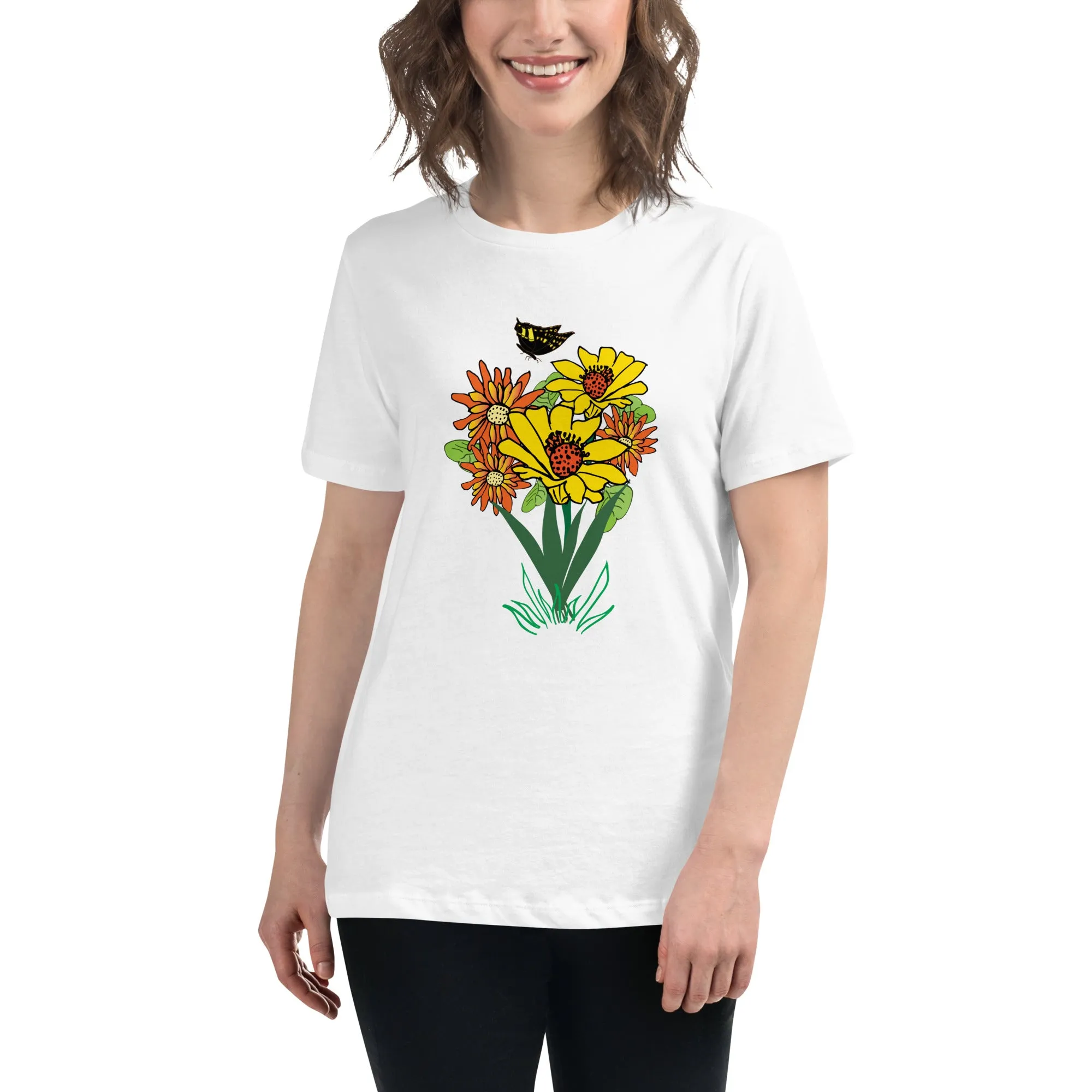 Happy Blooms Bouquet Women's Relaxed T-Shirt