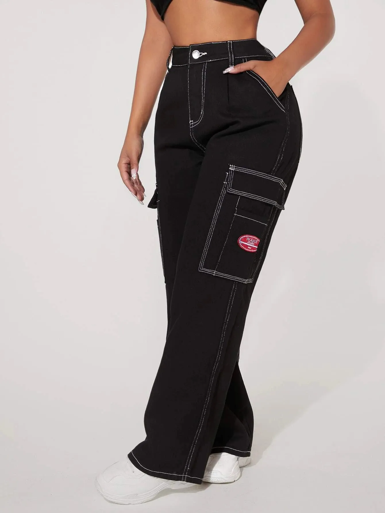 High Waist Wide Leg Cargo Pants