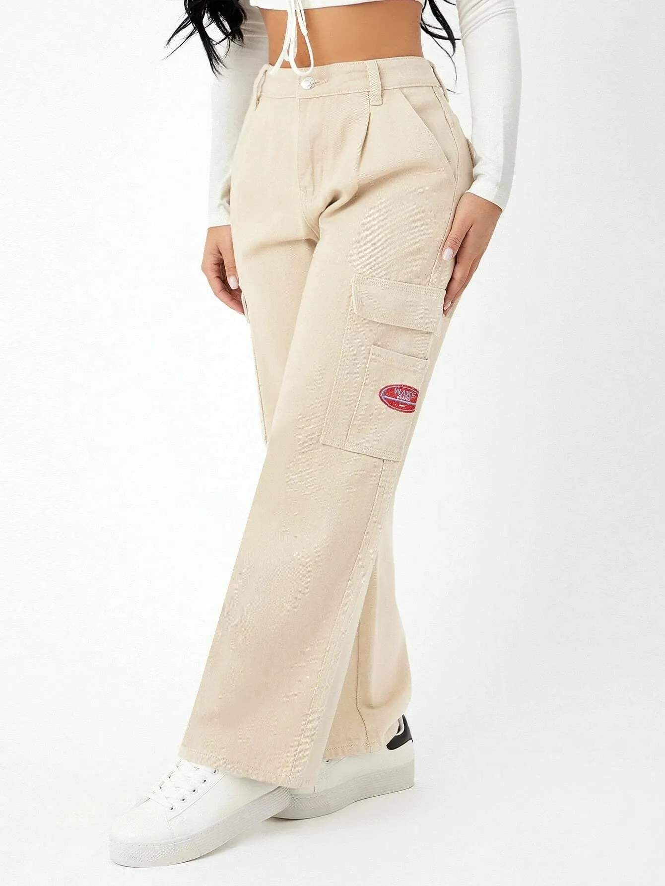 High Waist Wide Leg Cargo Pants