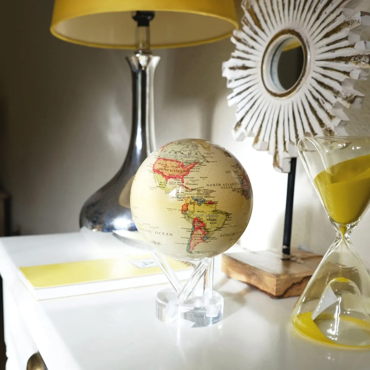 MOVA Globe - Yellow Political Map