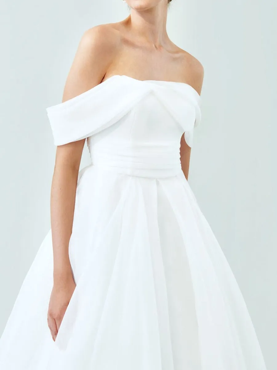 Off The Shoulder Princess Wedding Dresses Simple Organza A Line