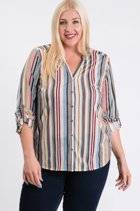 Relaxed Multi-Stripe Shirt