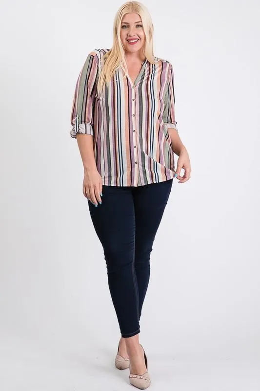 Relaxed Multi-Stripe Shirt