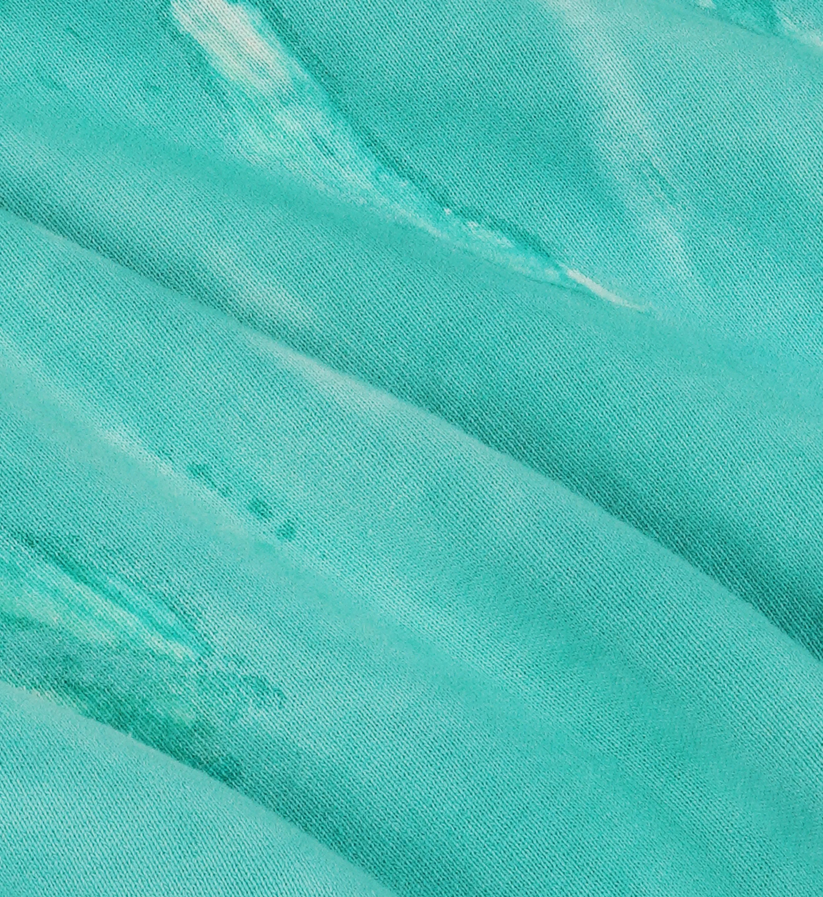 Serif Logo Embroidered Cropped Hoodie - Tahiti Tie & Dye