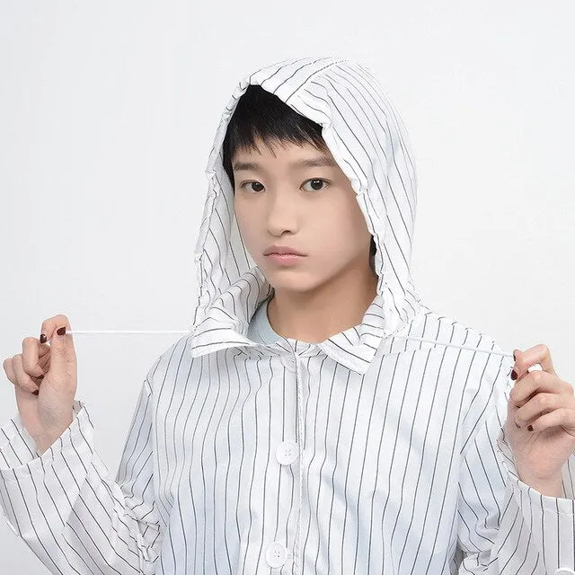 Tiohoh Ladies Raincoat Stripe Style