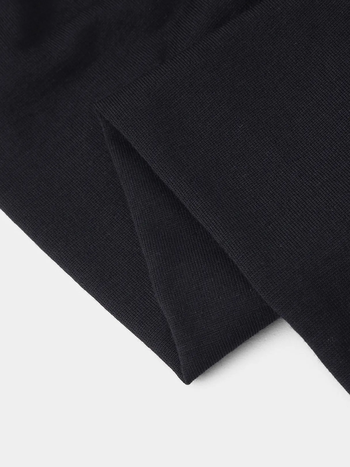 Wholesale Black Round Neck Long Sleeve Plain Casual Dresses