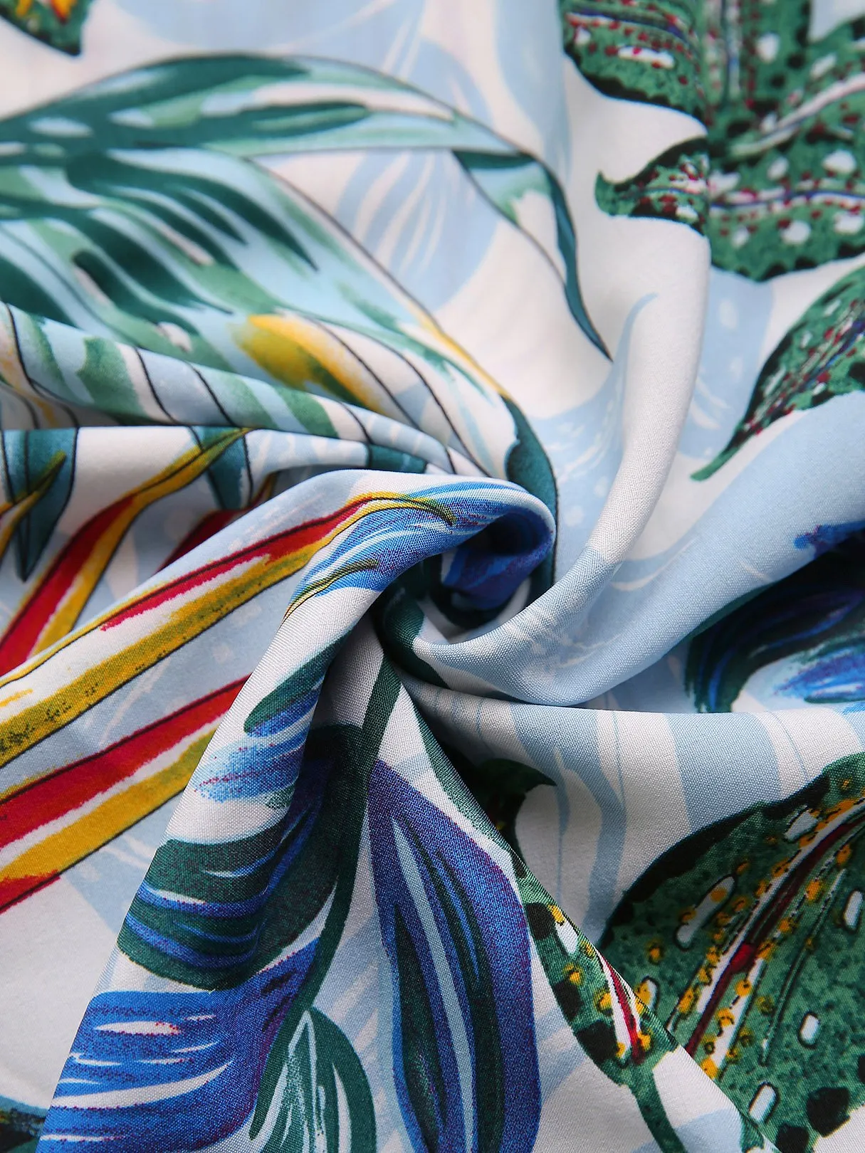 Wholesale Green V-Neck Sleeveless Printed Tassel Backless Hollow Self-Tie Handkerchief Hem Casual Dress