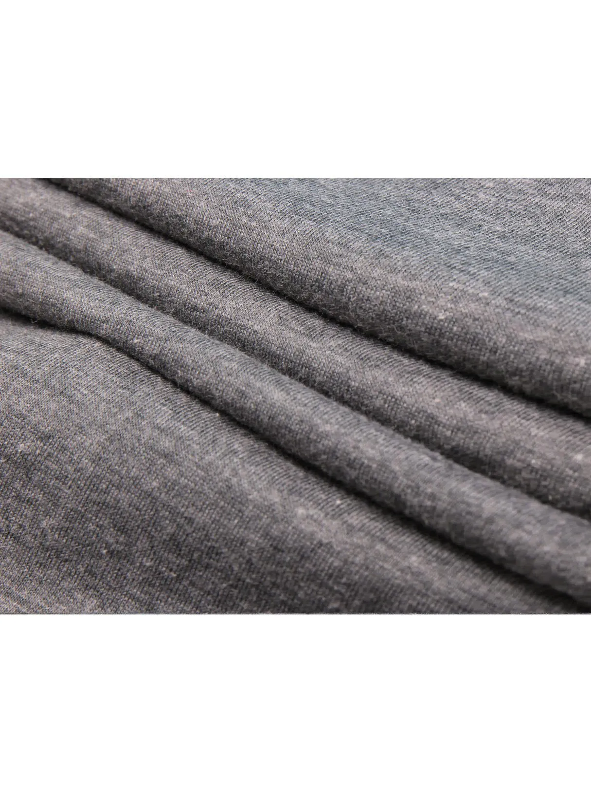 Wholesale Grey V-Neck Long Sleeve Irregular Hem Casual Dress