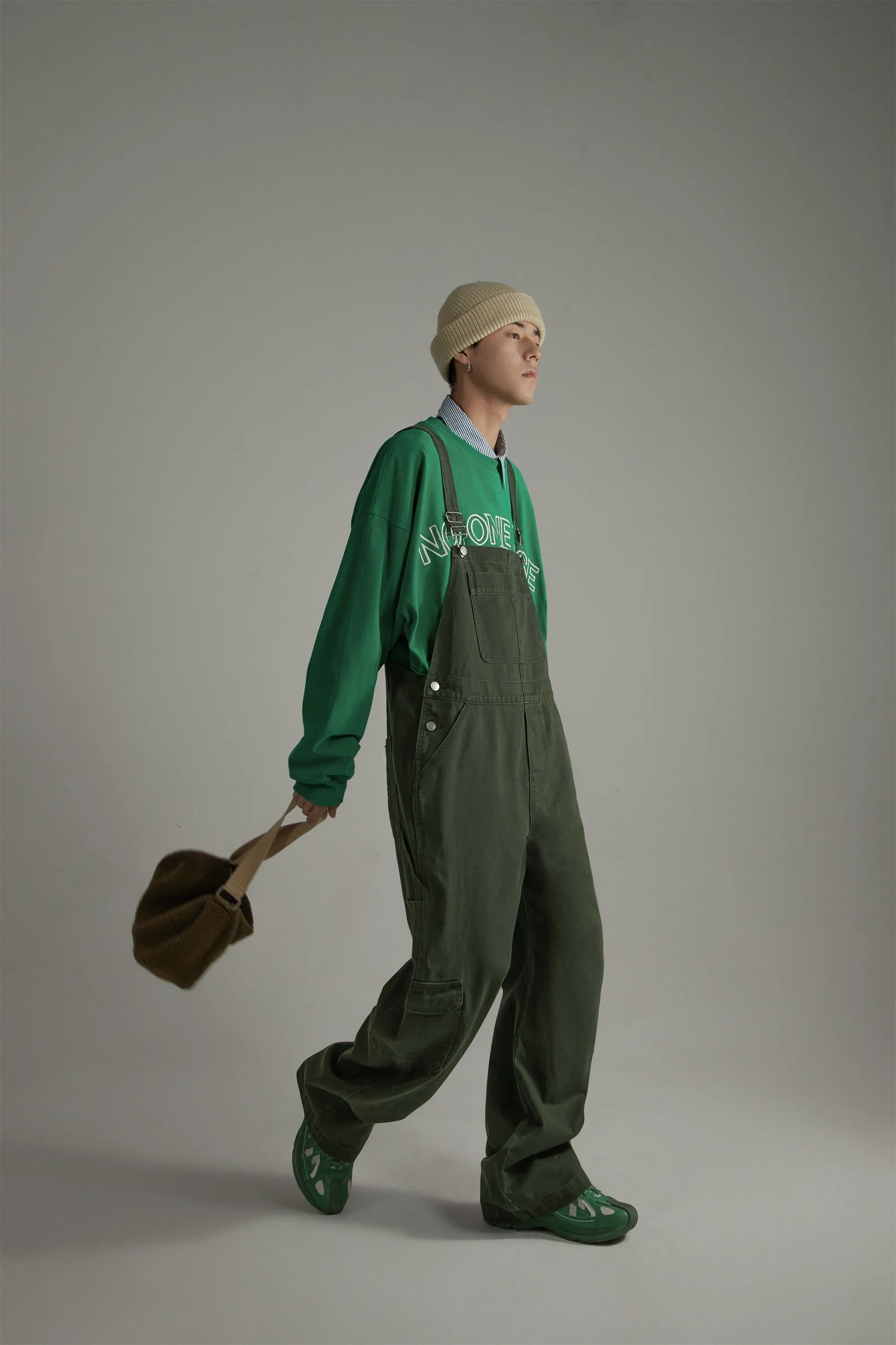 Wide Casual Denim Suspenders Jumpsuit