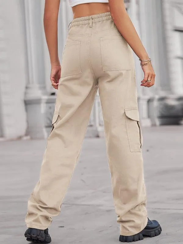 Women's Solid Twill Cargo Pants