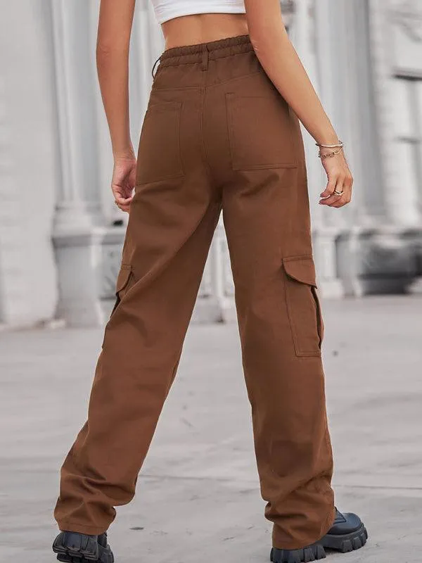 Women's Solid Twill Cargo Pants