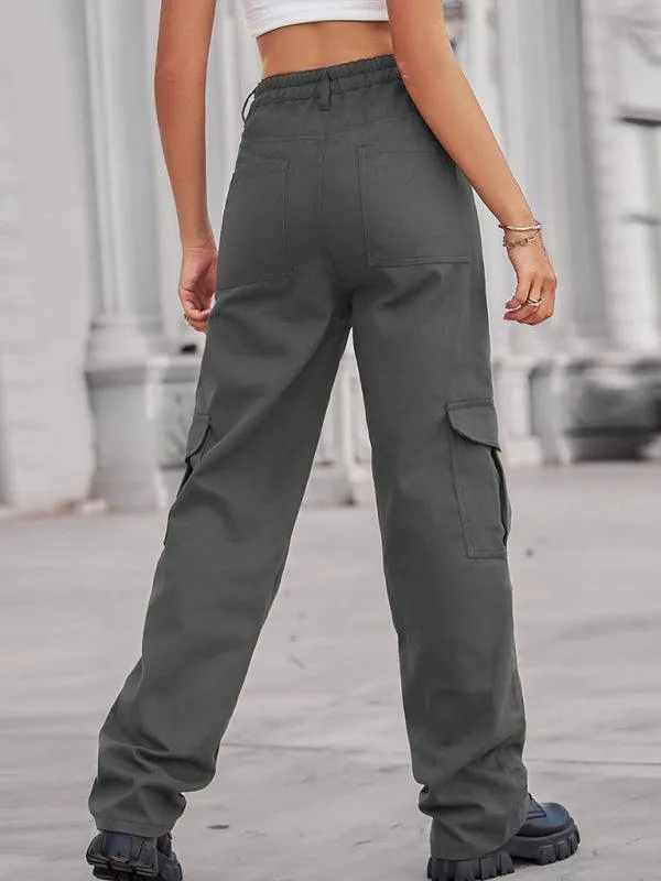 Women's Solid Twill Cargo Pants