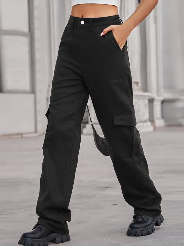 Women's Solid Twill Cargo Pants