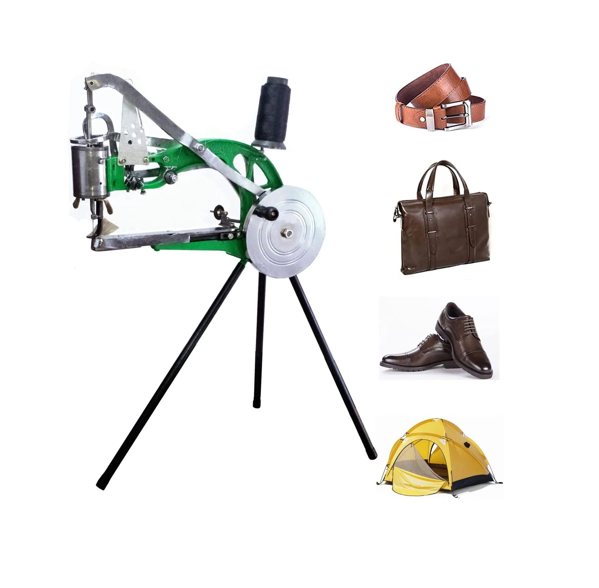 YEQIN Hand Cobbler Shoe Repair Machine dual Cotton Nylon Line Sewing Machine Manual Leather Machine for Bags